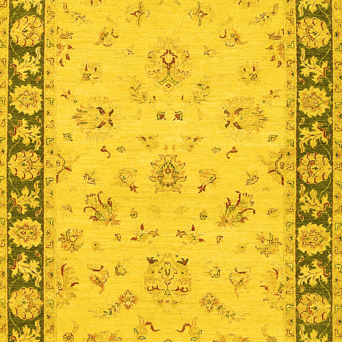 Oriental Yellow Traditional Rug, tr1508yw