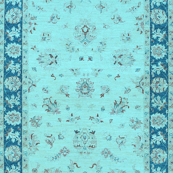 Machine Washable Oriental Light Blue Traditional Rug, wshtr1508lblu