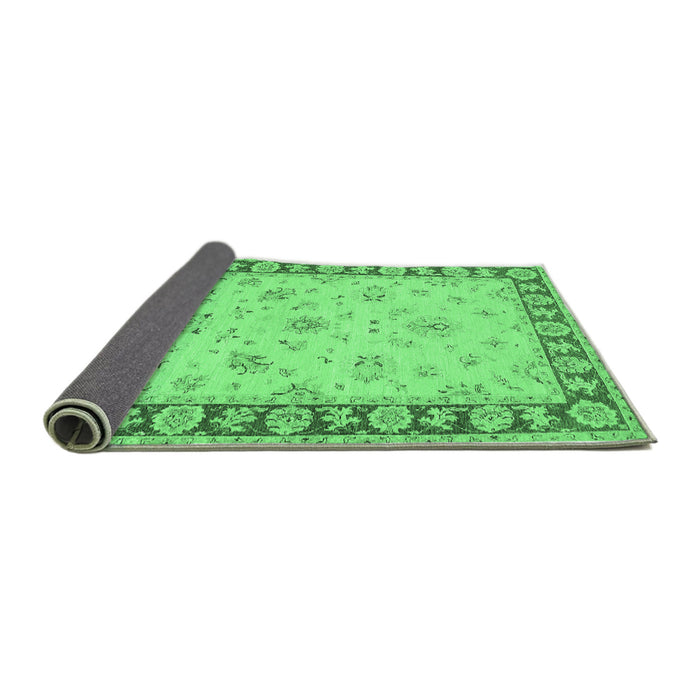 Sideview of Oriental Emerald Green Traditional Rug, tr1508emgrn
