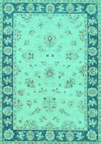 Oriental Turquoise Traditional Rug, tr1508turq