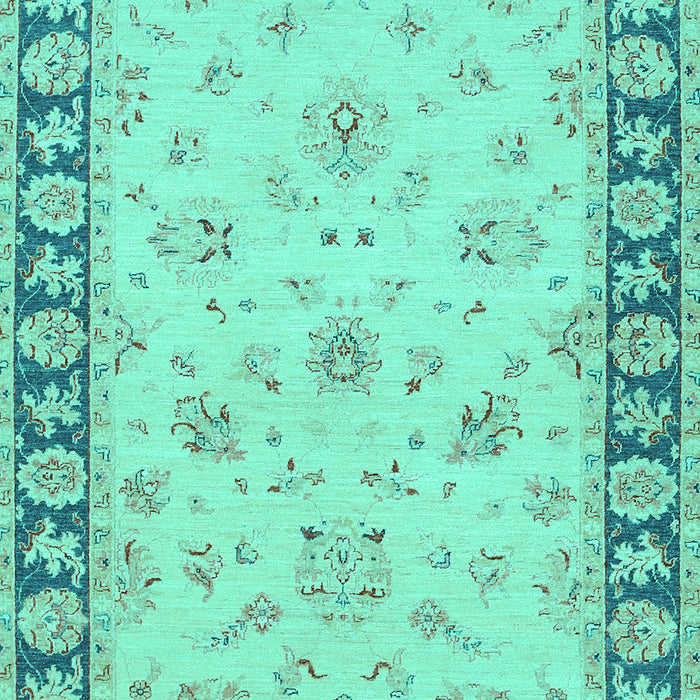 Machine Washable Oriental Turquoise Traditional Area Rugs, wshtr1508turq
