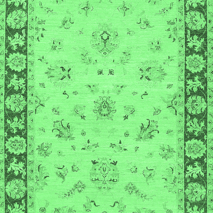 Machine Washable Oriental Emerald Green Traditional Area Rugs, wshtr1508emgrn