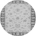 Square Oriental Gray Traditional Rug, tr1508gry