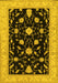 Machine Washable Persian Yellow Traditional Rug, wshtr1509yw