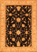 Serging Thickness of Machine Washable Persian Orange Traditional Area Rugs, wshtr1509org