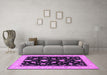 Machine Washable Persian Purple Traditional Area Rugs in a Living Room, wshtr1509pur