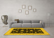 Machine Washable Persian Yellow Traditional Rug in a Living Room, wshtr1509yw