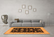 Machine Washable Persian Orange Traditional Area Rugs in a Living Room, wshtr1509org