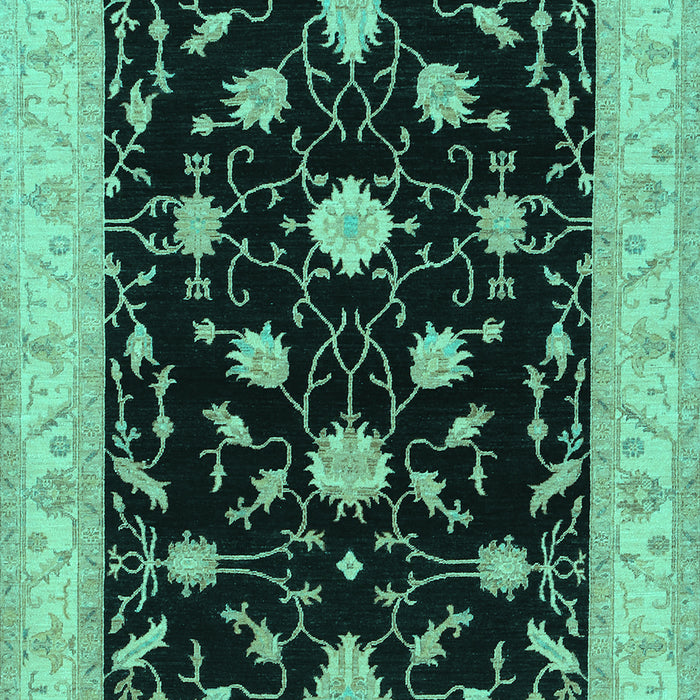 Machine Washable Persian Turquoise Traditional Area Rugs, wshtr1509turq