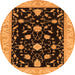 Square Persian Orange Traditional Rug, tr1509org