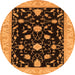 Machine Washable Persian Orange Traditional Area Rugs, wshtr1509org