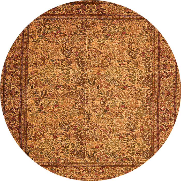 Machine Washable Persian Orange Traditional Area Rugs, wshtr150org