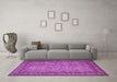 Machine Washable Persian Purple Traditional Area Rugs in a Living Room, wshtr150pur