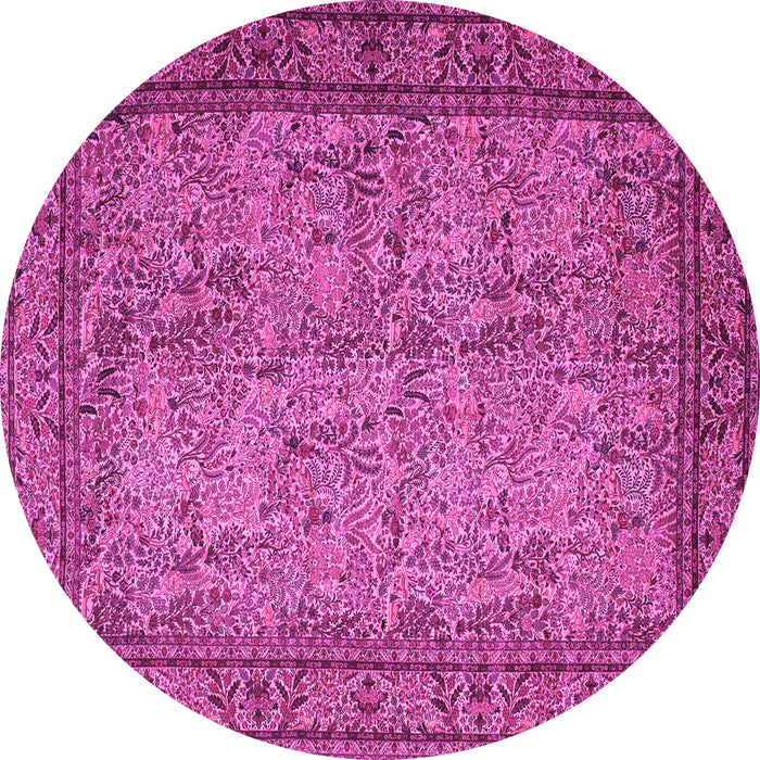 Round Persian Pink Traditional Rug, tr150pnk