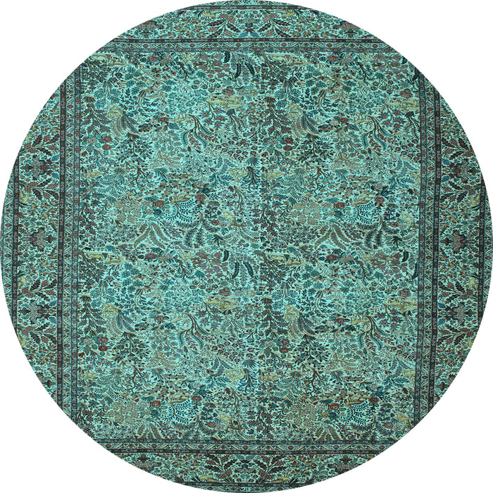Round Persian Light Blue Traditional Rug, tr150lblu