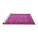 Sideview of Machine Washable Persian Pink Traditional Rug, wshtr150pnk