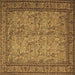 Square Machine Washable Persian Brown Traditional Rug, wshtr150brn