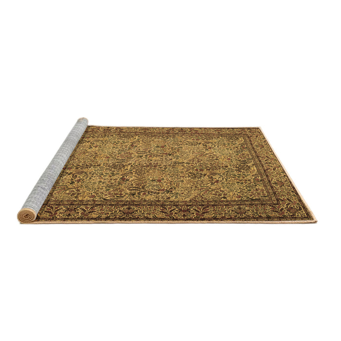 Sideview of Machine Washable Persian Brown Traditional Rug, wshtr150brn