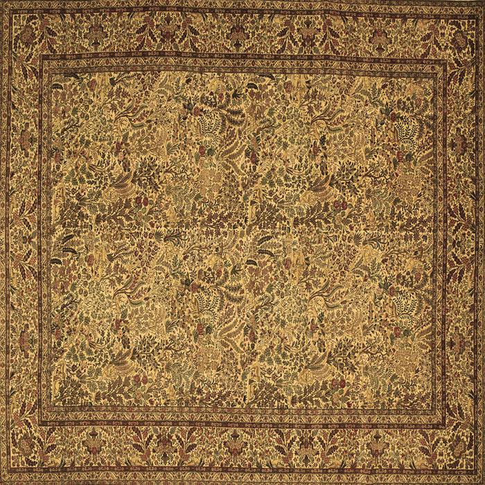 Square Persian Brown Traditional Rug, tr150brn