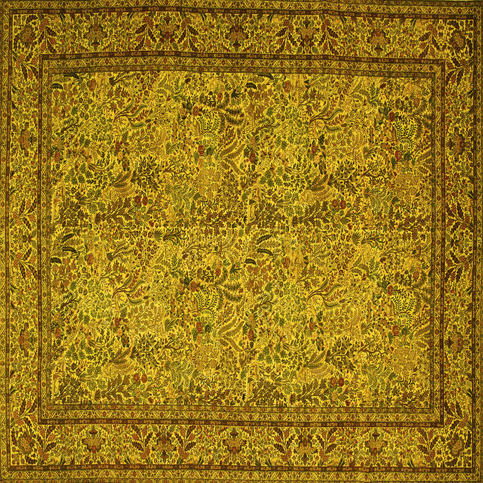 Square Persian Yellow Traditional Rug, tr150yw