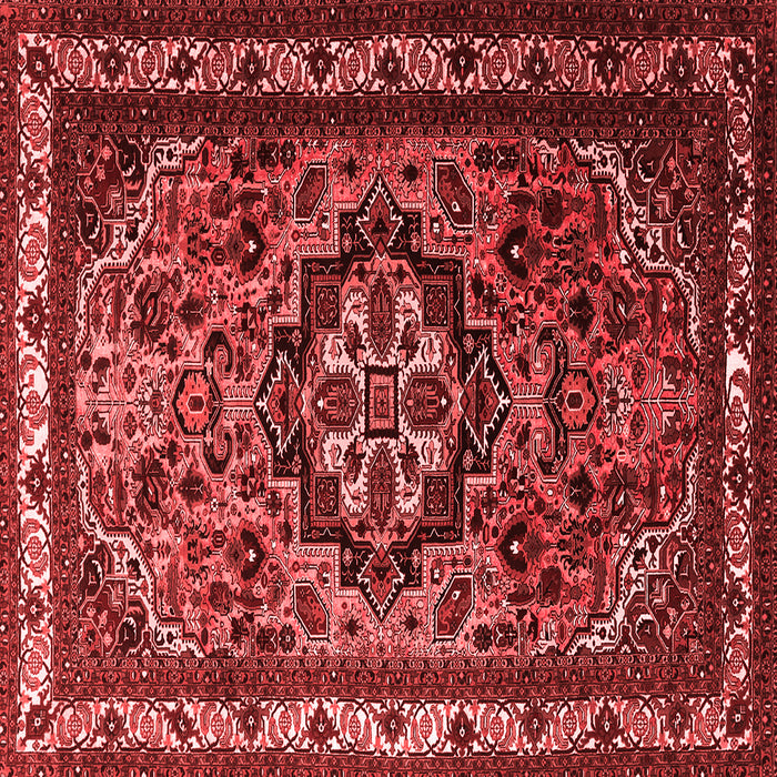 Medallion Red Traditional Rug, tr1510red