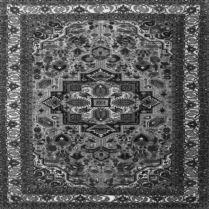 Serging Thickness of Medallion Gray Traditional Rug, tr1510gry