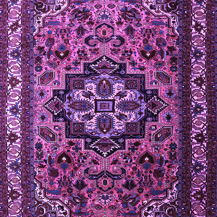 Machine Washable Medallion Purple Traditional Area Rugs, wshtr1510pur