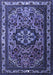 Medallion Blue Traditional Rug, tr1510blu