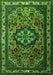 Medallion Green Traditional Rug, tr1510grn