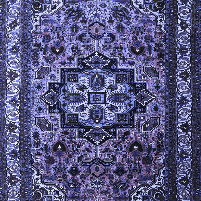 Medallion Blue Traditional Rug, tr1510blu