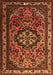 Medallion Orange Traditional Rug, tr1510org