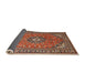 Sideview of Traditional Red Medallion Rug, tr1511