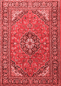 Medallion Red Traditional Rug, tr1511red