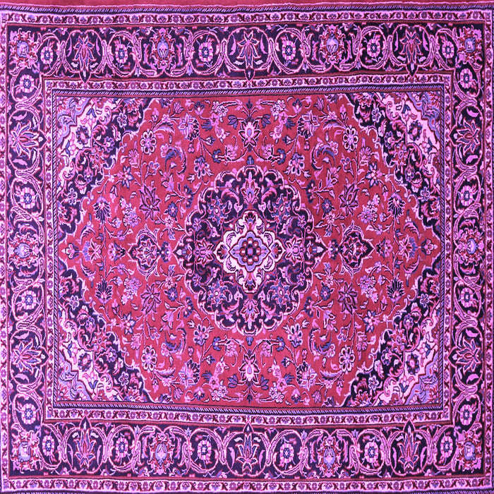 Square Medallion Purple Traditional Rug, tr1511pur