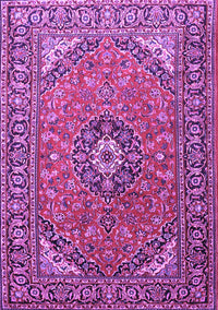 Medallion Purple Traditional Rug, tr1511pur