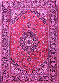 Medallion Pink Traditional Rug, tr1511pnk