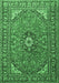 Medallion Emerald Green Traditional Rug, tr1511emgrn