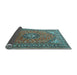 Sideview of Medallion Light Blue Traditional Rug, tr1511lblu