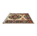 Sideview of Machine Washable Traditional Red Brown Rug, wshtr1512