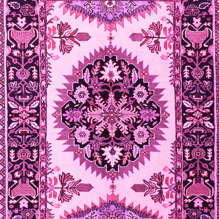Machine Washable Persian Pink Traditional Rug, wshtr1512pnk