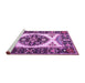 Sideview of Machine Washable Persian Purple Traditional Area Rugs, wshtr1512pur