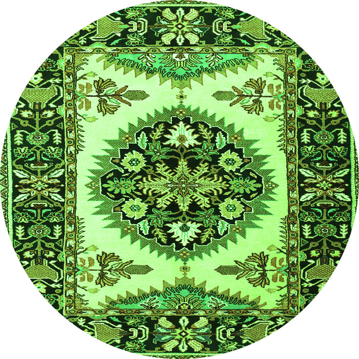 Machine Washable Persian Green Traditional Area Rugs, wshtr1512grn