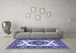 Machine Washable Persian Blue Traditional Rug in a Living Room, wshtr1512blu