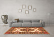 Machine Washable Persian Orange Traditional Area Rugs in a Living Room, wshtr1512org