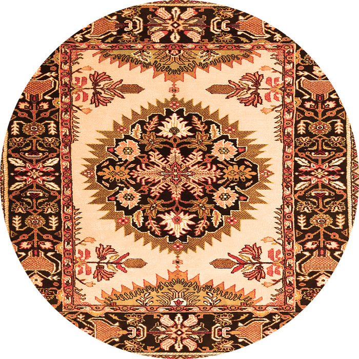 Square Persian Orange Traditional Rug, tr1512org