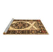 Sideview of Machine Washable Persian Brown Traditional Rug, wshtr1512brn