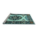 Sideview of Machine Washable Persian Light Blue Traditional Rug, wshtr1512lblu