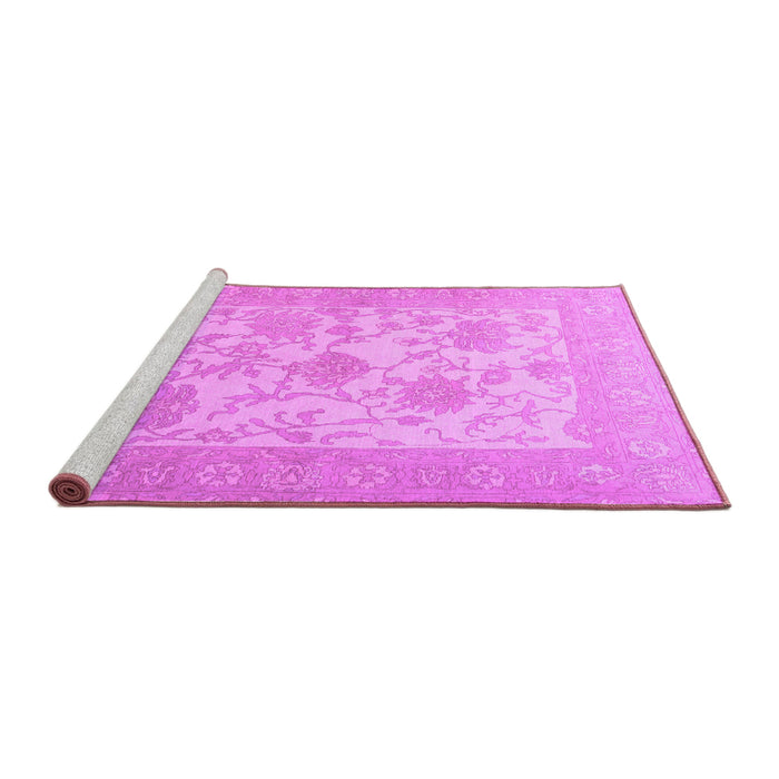 Sideview of Machine Washable Persian Purple Traditional Area Rugs, wshtr1513pur