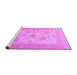Sideview of Machine Washable Persian Purple Traditional Area Rugs, wshtr1513pur