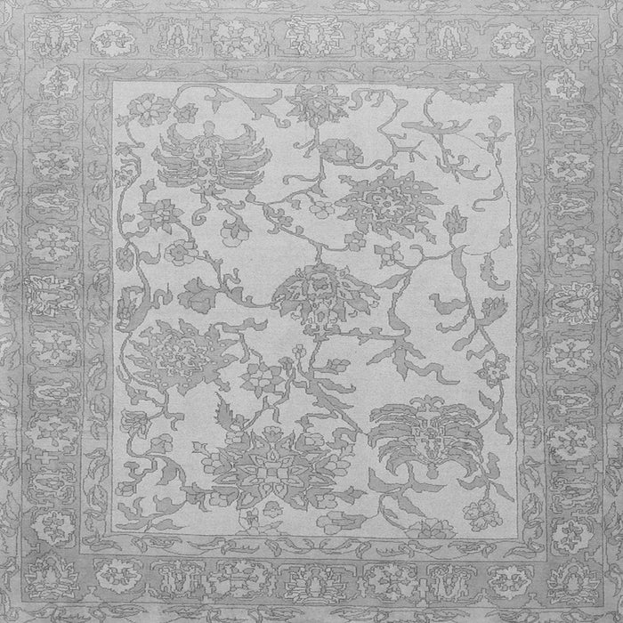 Round Machine Washable Persian Gray Traditional Rug, wshtr1513gry